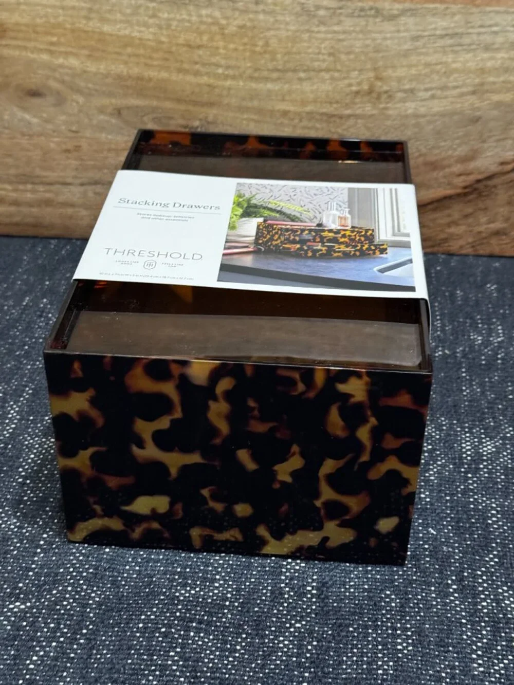 Threshold™ Multi-Function Stacking Drawers Beauty Organizer, Animal Print